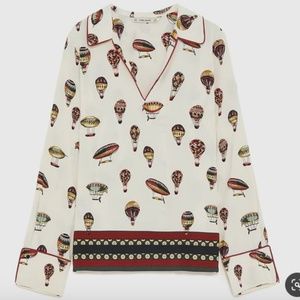 Zara Hot Air Balloon Collared Shirt